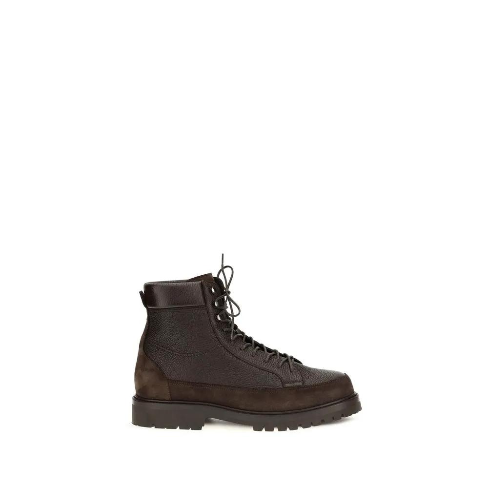 Brunello Cucinelli Sample Sale | Brunello Cucinelli Brown Deer Lace-Up Boots - | Designer outlet