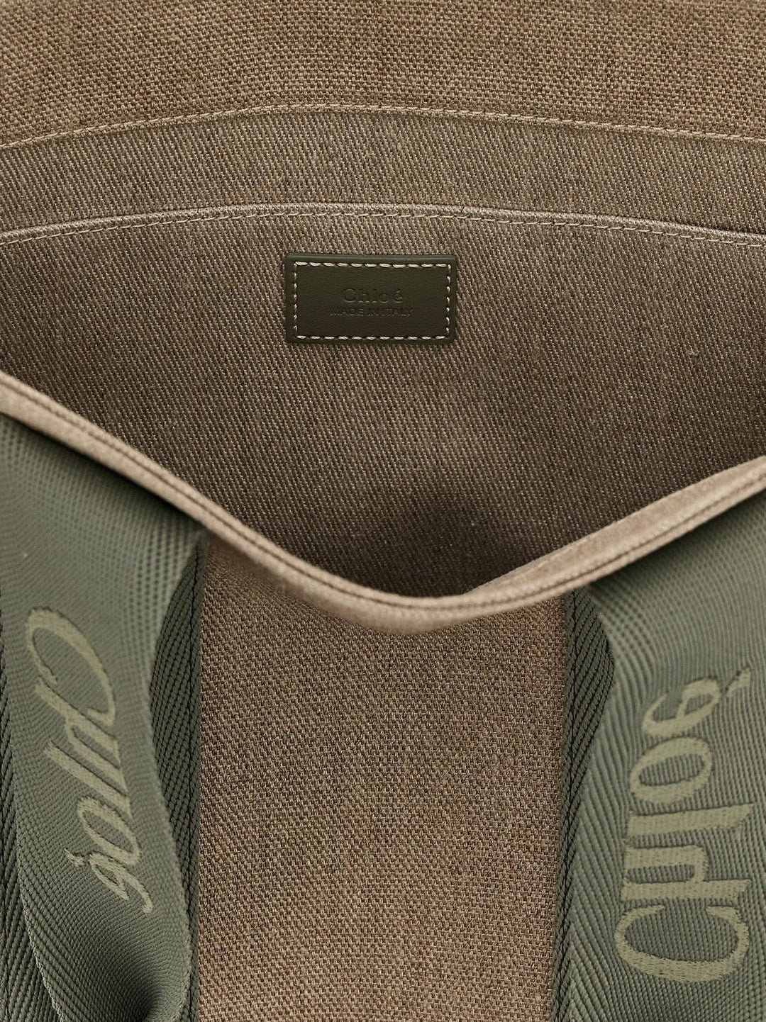 Chloé Bicolor Linen Tote Bag
