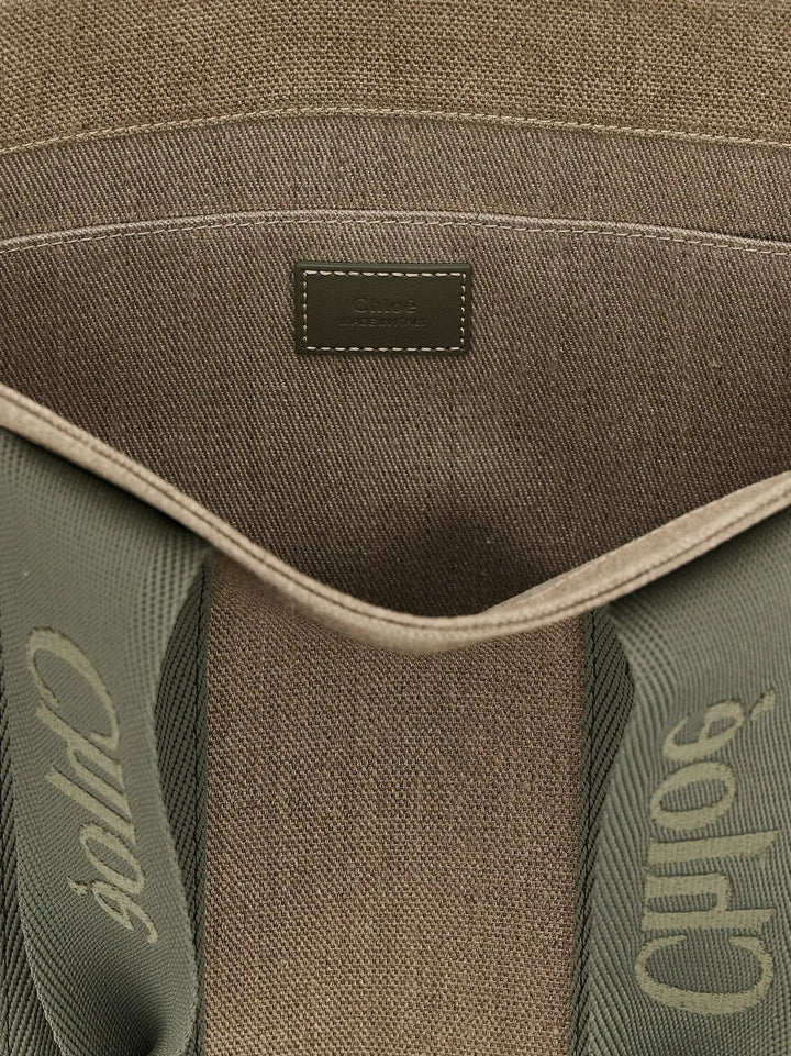 Chloé Bicolor Linen Tote Bag