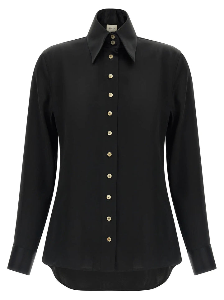 Khaite Black Acetate Blouse