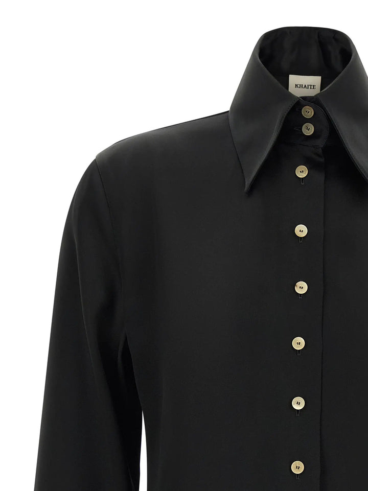 Khaite Black Acetate Blouse