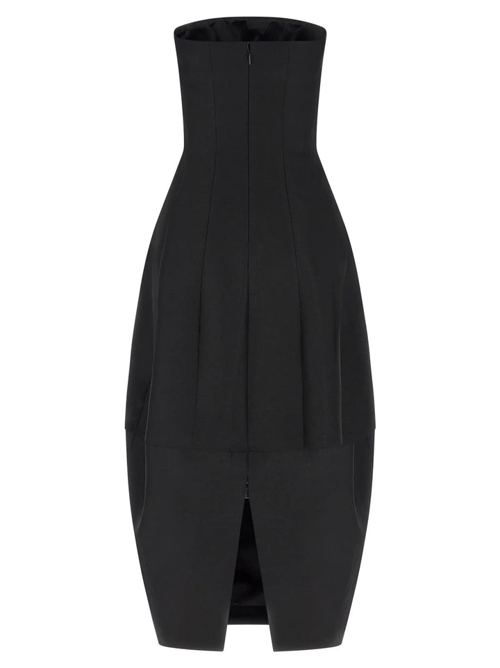 Khaite Black Wool Long Dress