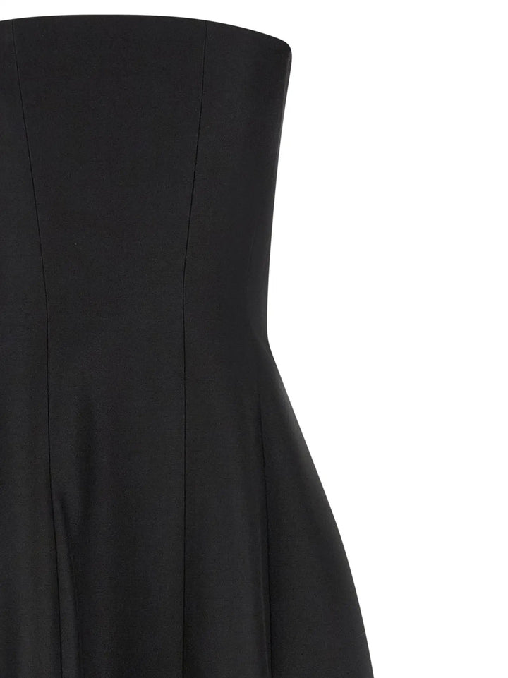 Khaite Black Wool Long Dress