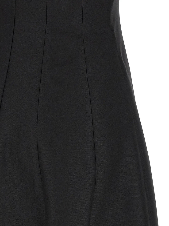 Khaite Black Wool Long Dress