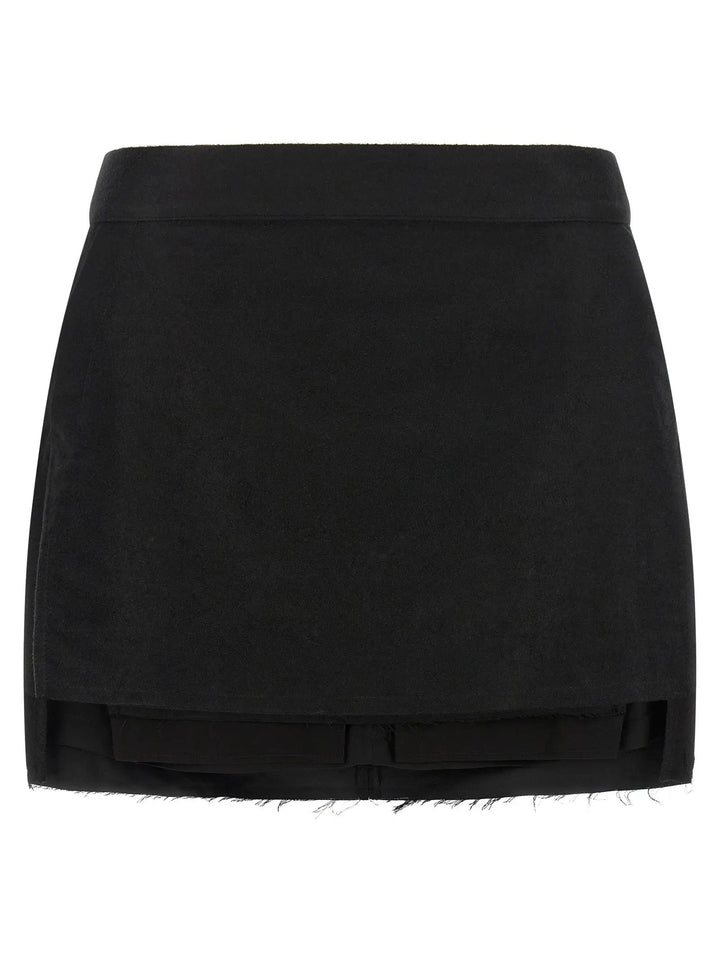 Rick Owens Sample Sale | Rick Owens Black Ramie Long Skirt - | Designer outlet
