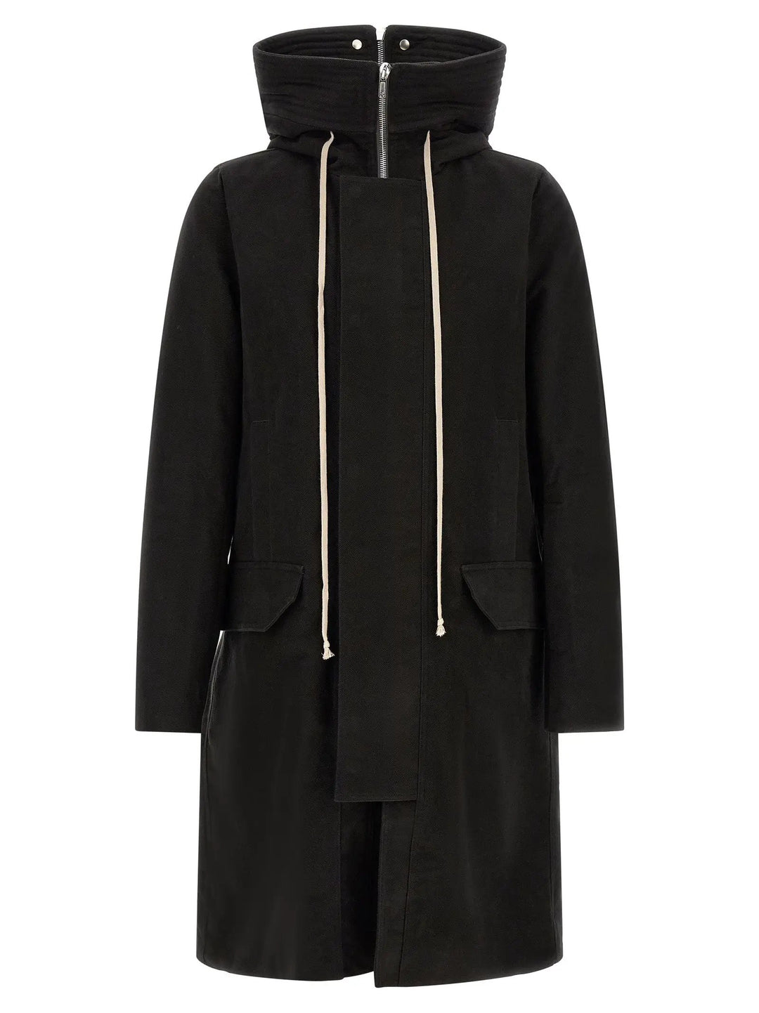 Rick Owens Black Cotton Parka