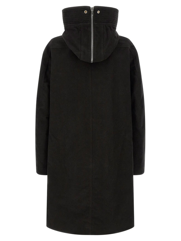 Rick Owens Black Cotton Parka