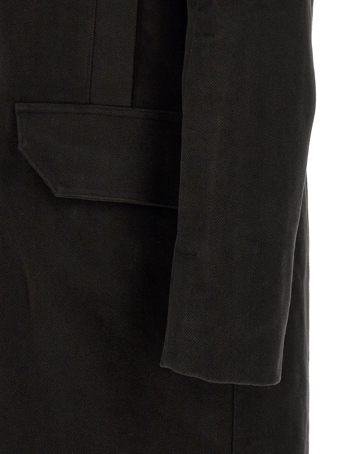 Rick Owens Black Cotton Parka