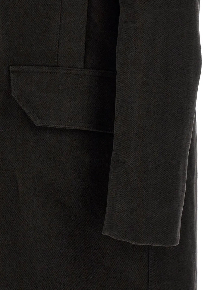 Rick Owens Black Cotton Parka
