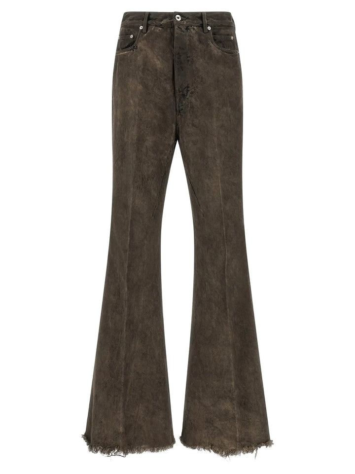 Rick Owens Gray Cotton Bootcut Jeans