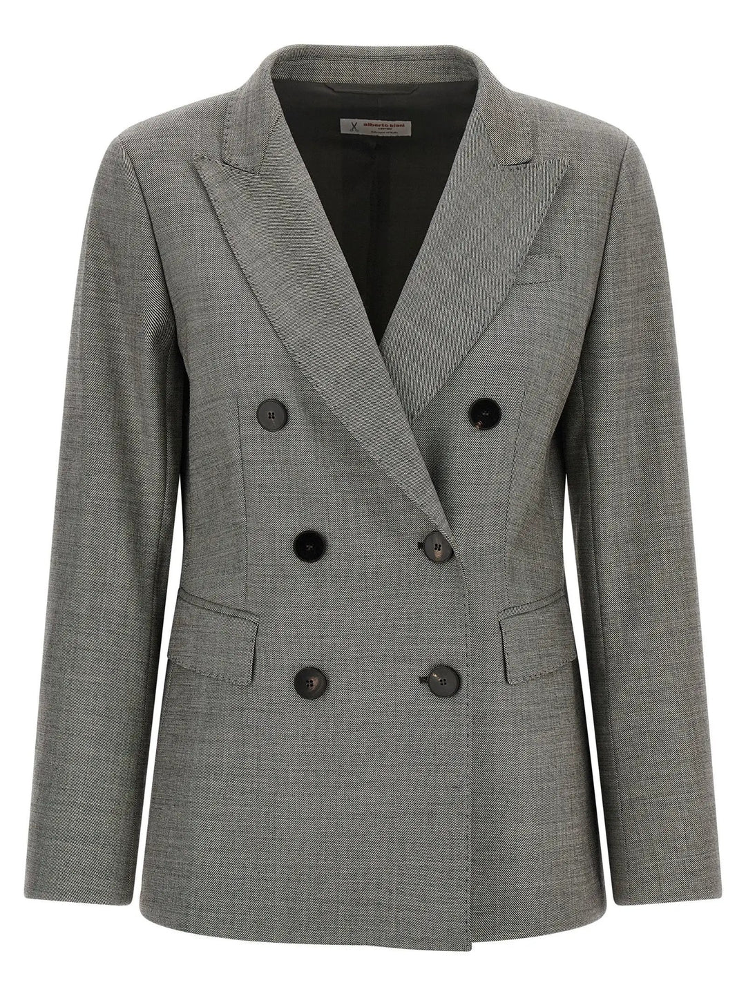 Alberto Biani Gray Wool Blazer