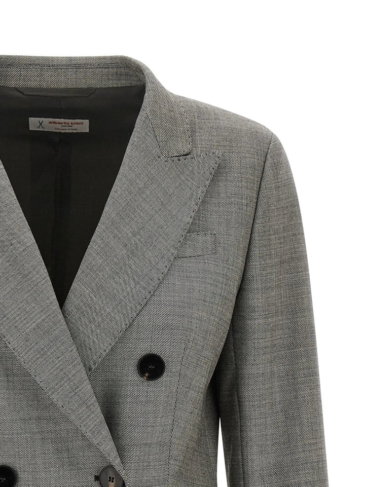 Alberto Biani Gray Wool Blazer