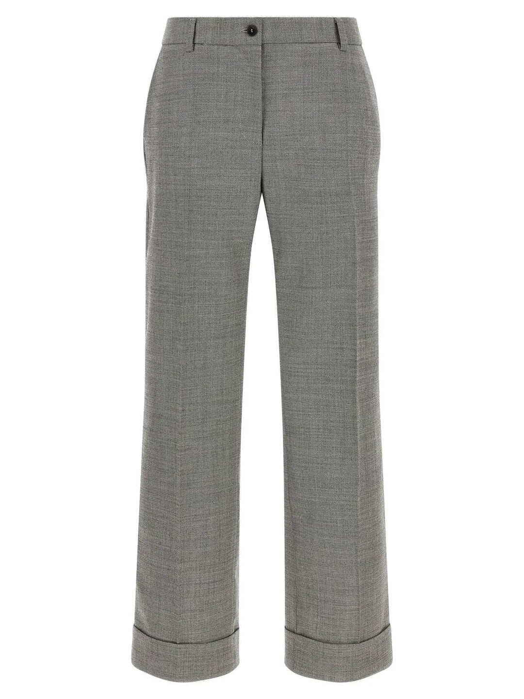 Alberto Biani Gray Wool Flared Pants