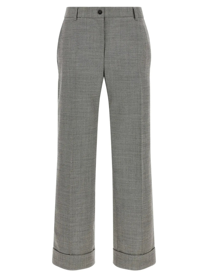 Alberto Biani Gray Wool Flared Pants