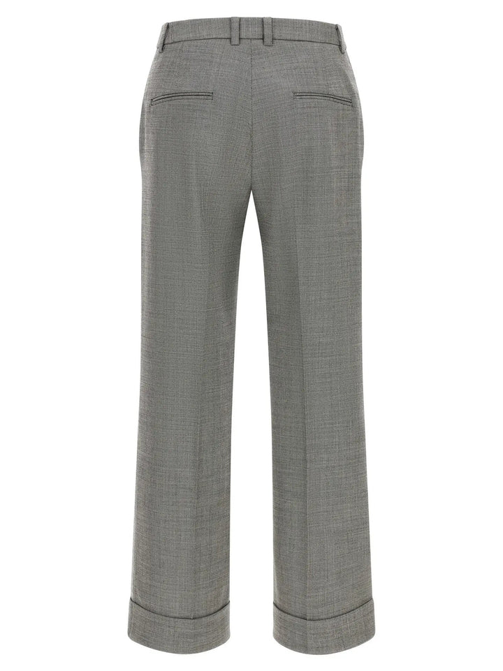 Alberto Biani Gray Wool Flared Pants