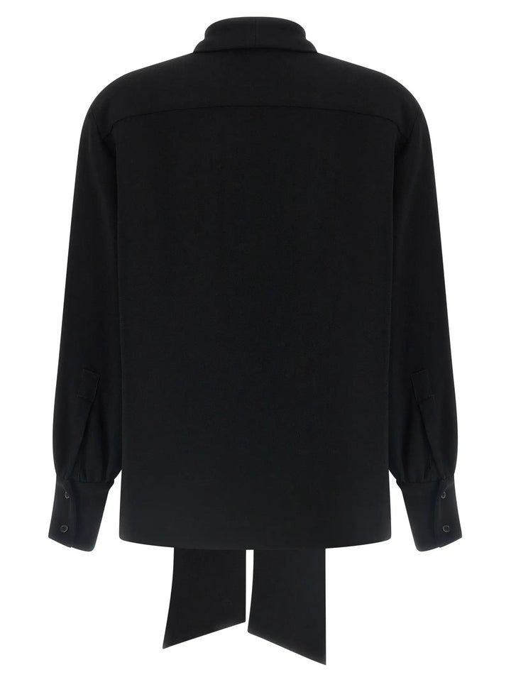 Alberto Biani Black Triacetate Blouse