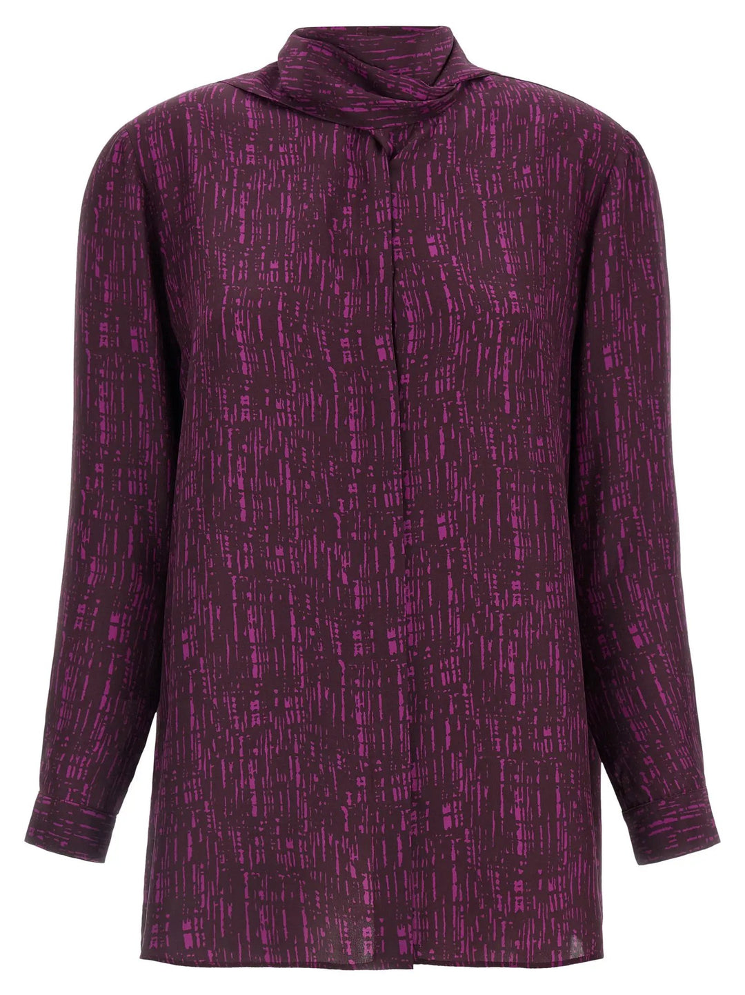 Gianluca Capannolo Purple Silk Blouse