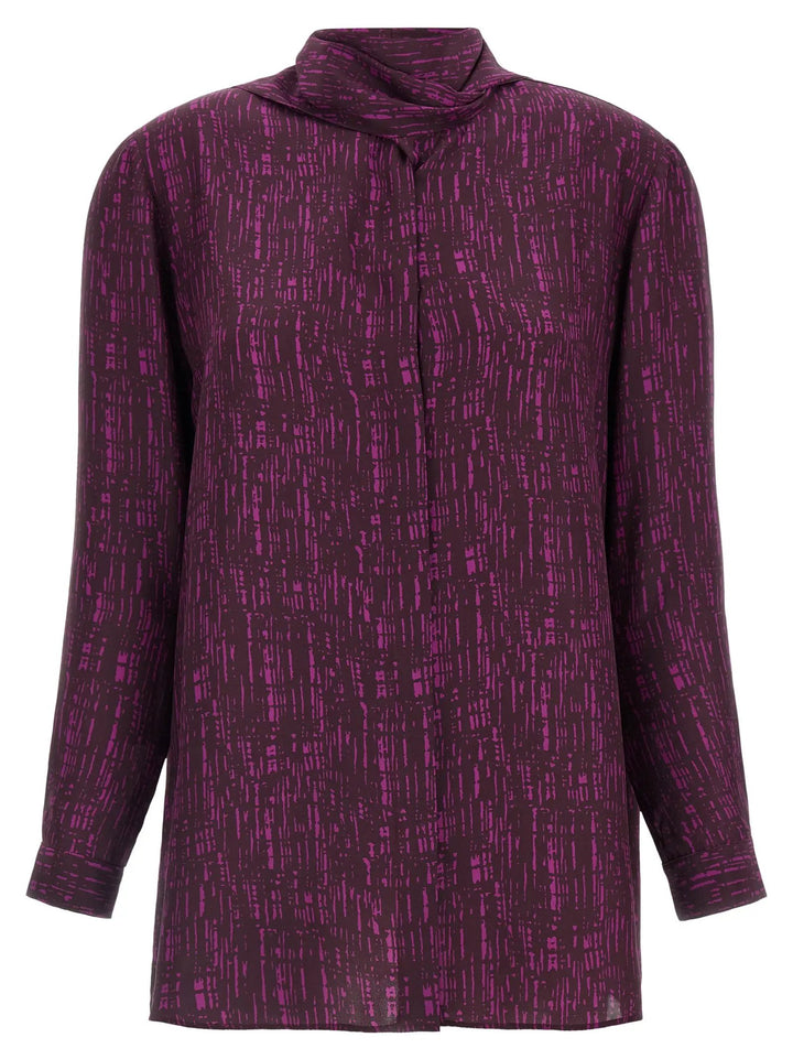 Gianluca Capannolo Purple Silk Blouse