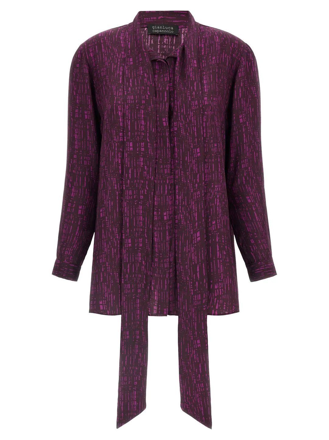 Gianluca Capannolo Purple Silk Blouse