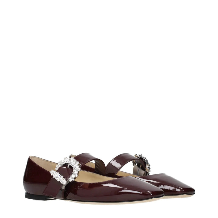 Jimmy Choo Sample Sale | Jimmy Choo Red Leather Ballet Flats - | Designer outlet