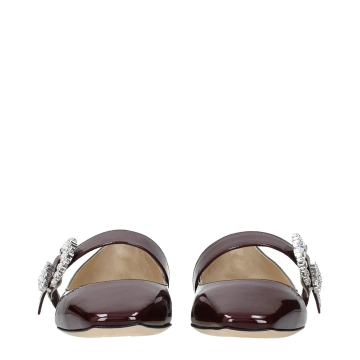Jimmy Choo Sample Sale | Jimmy Choo Red Leather Ballet Flats - | Designer outlet