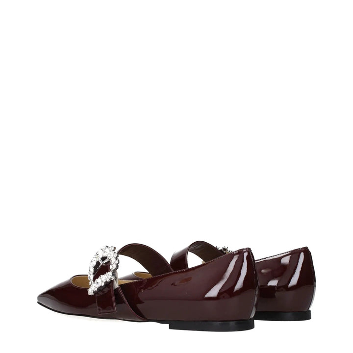 Jimmy Choo Sample Sale | Jimmy Choo Red Leather Ballet Flats - | Designer outlet