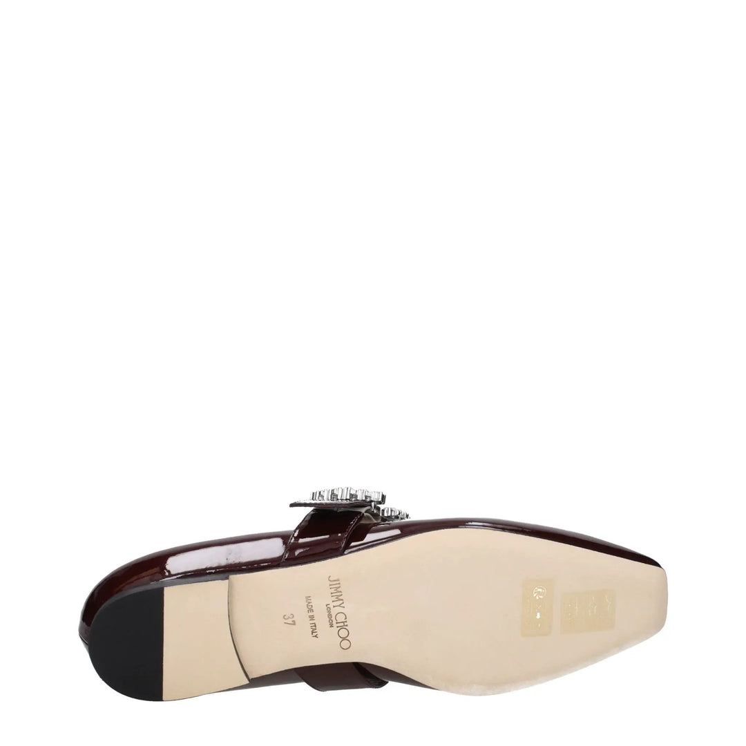 Jimmy Choo Sample Sale | Jimmy Choo Red Leather Ballet Flats - | Designer outlet