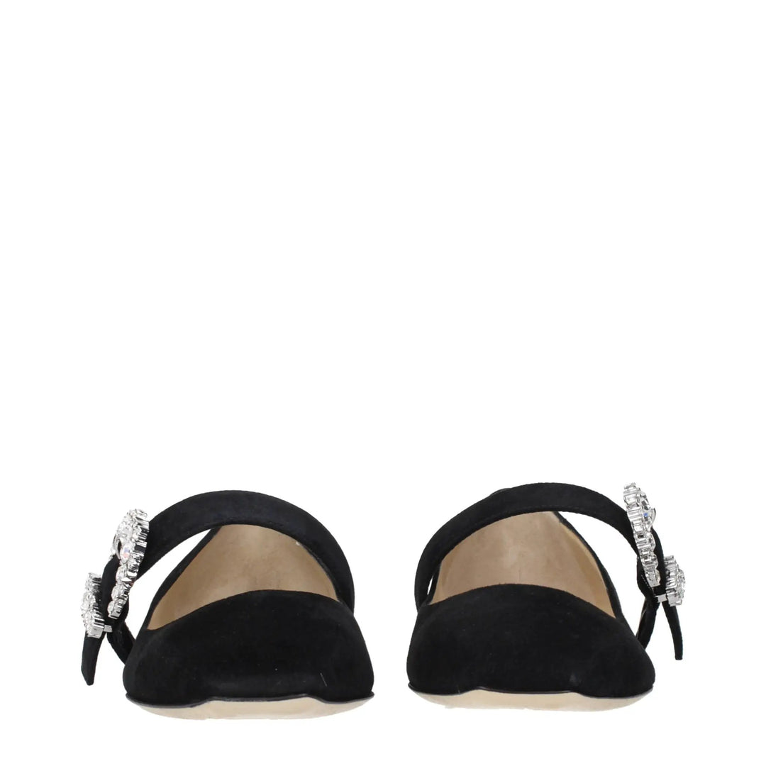 Jimmy Choo Sample Sale | Jimmy Choo Black Leather Ballet Flats - | Designer outlet