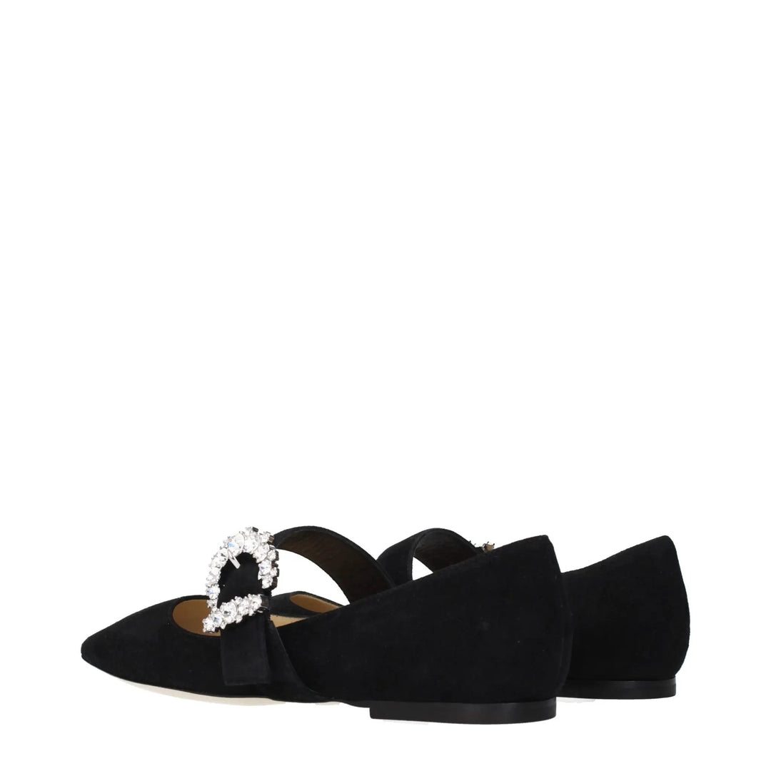 Jimmy Choo Sample Sale | Jimmy Choo Black Leather Ballet Flats - | Designer outlet