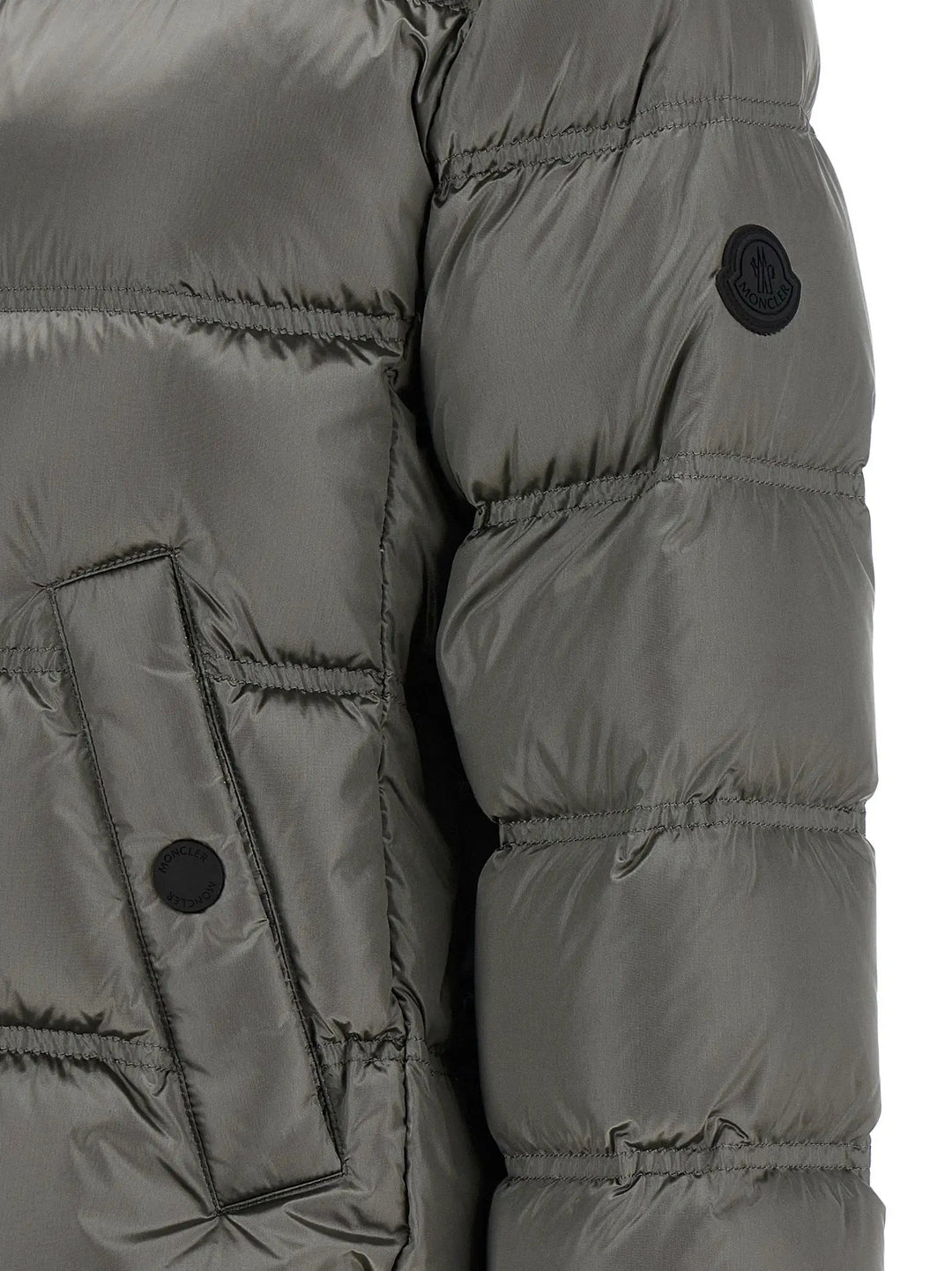 Moncler Sample Sale | Moncler Gray Polyamide Full-Length Jacket - | Designer outlet