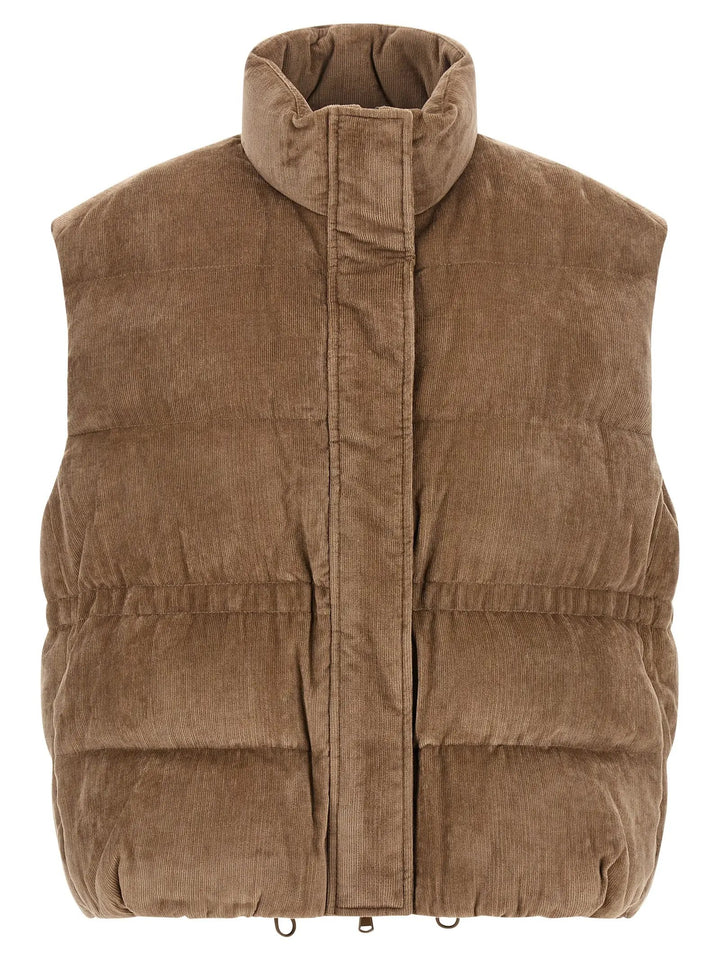 Brunello Cucinelli Sample Sale | Brunello Cucinelli Beige Viscose Sleeveless Jacket - | Designer outlet
