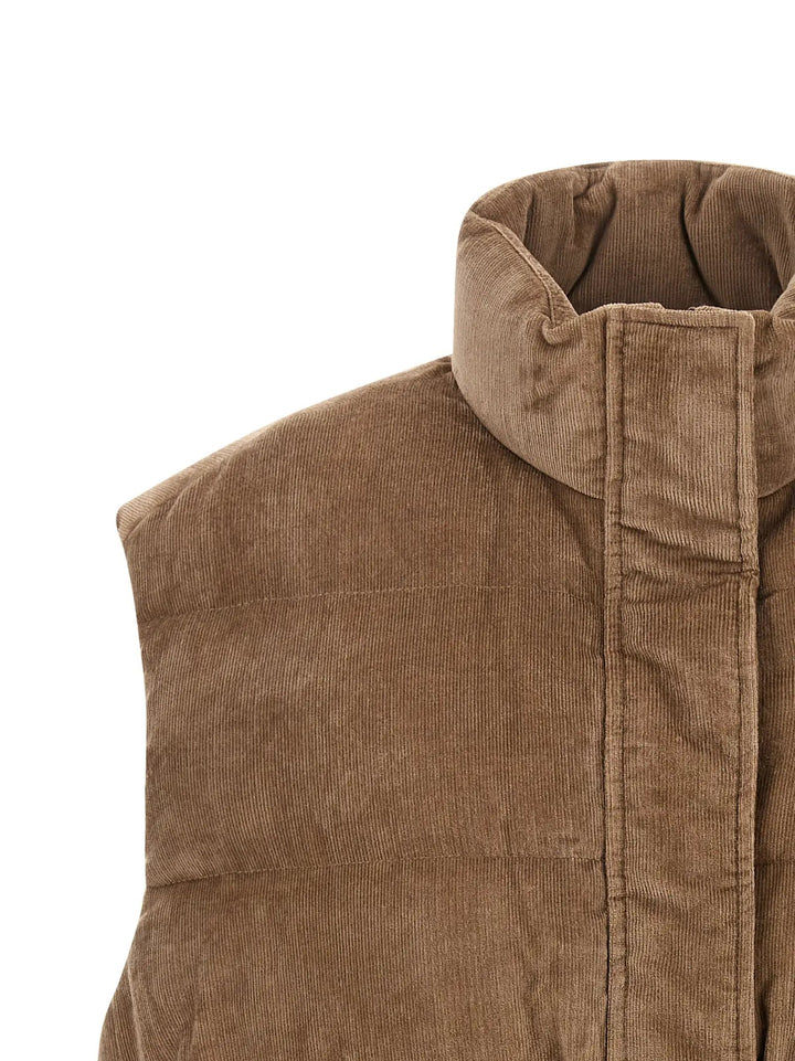 Brunello Cucinelli Sample Sale | Brunello Cucinelli Beige Viscose Sleeveless Jacket - | Designer outlet