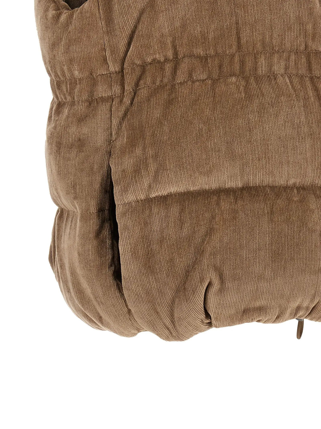 Brunello Cucinelli Sample Sale | Brunello Cucinelli Beige Viscose Sleeveless Jacket - | Designer outlet