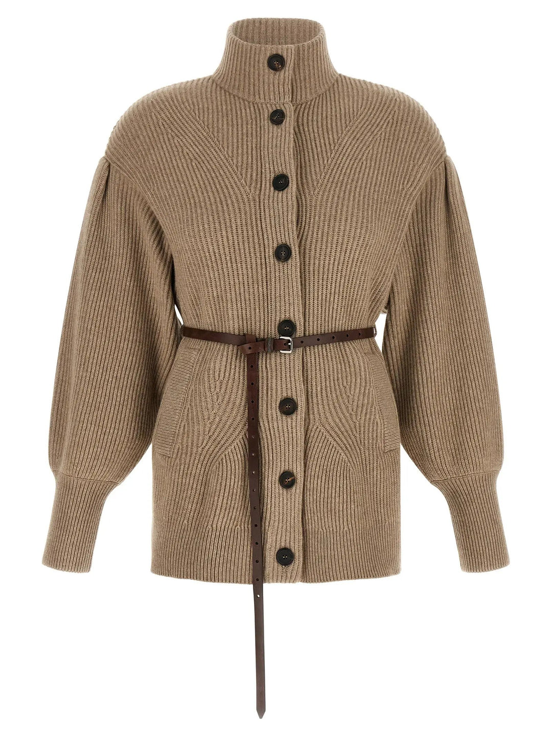 Brunello Cucinelli Sample Sale | Brunello Cucinelli Beige Virgin Wool Cardigan - | Designer outlet