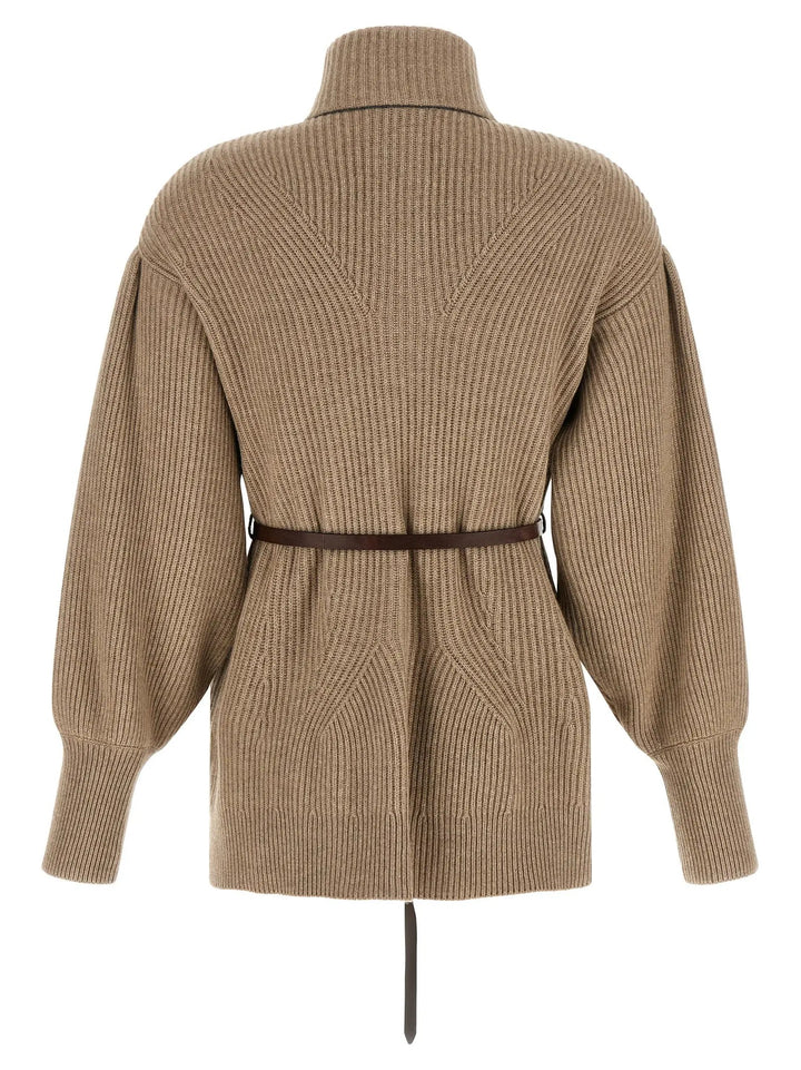 Brunello Cucinelli Sample Sale | Brunello Cucinelli Beige Virgin Wool Cardigan - | Designer outlet