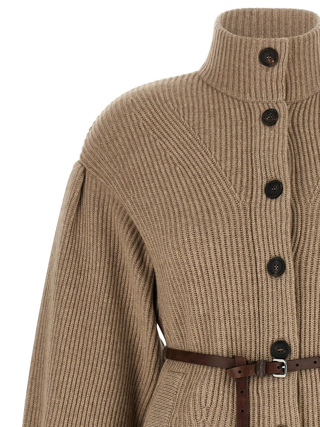 Brunello Cucinelli Sample Sale | Brunello Cucinelli Beige Virgin Wool Cardigan - | Designer outlet
