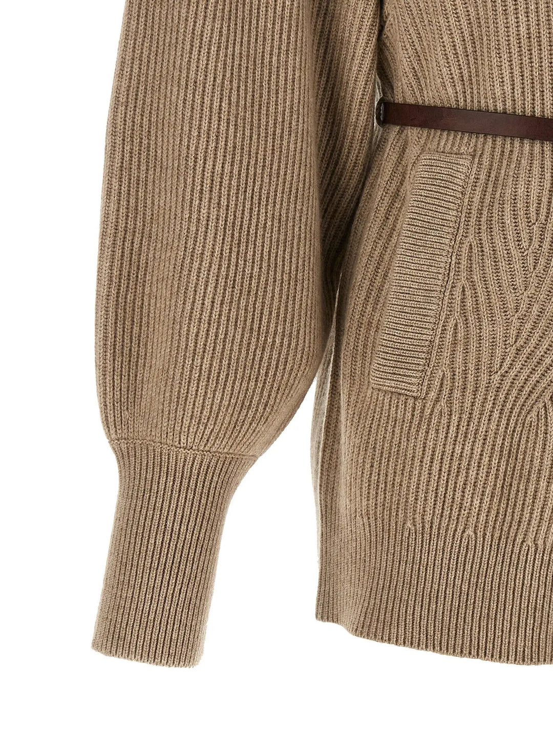 Brunello Cucinelli Sample Sale | Brunello Cucinelli Beige Virgin Wool Cardigan - | Designer outlet