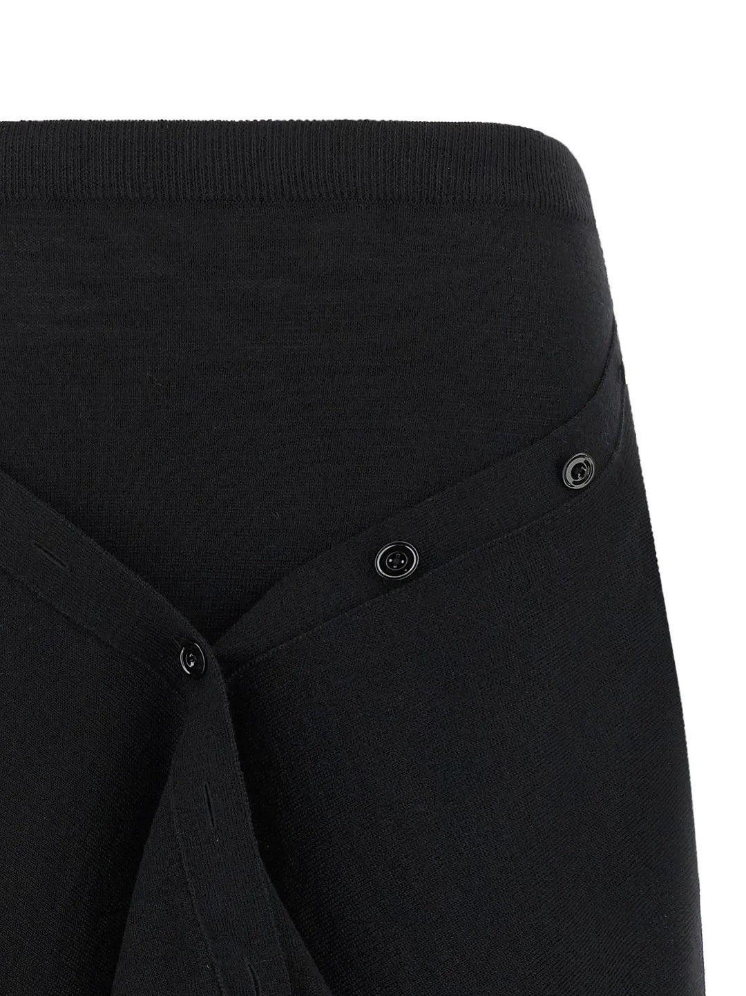 Lemaire Sample Sale | Lemaire Black Wool Midi Skirt - | Designer outlet