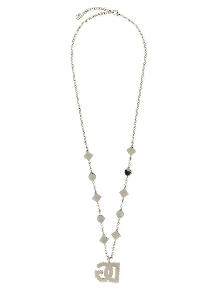 Dolce &amp; Gabbana Sample Sale | Dolce &amp; Gabbana Silver Brass Necklace - | Designer outlet