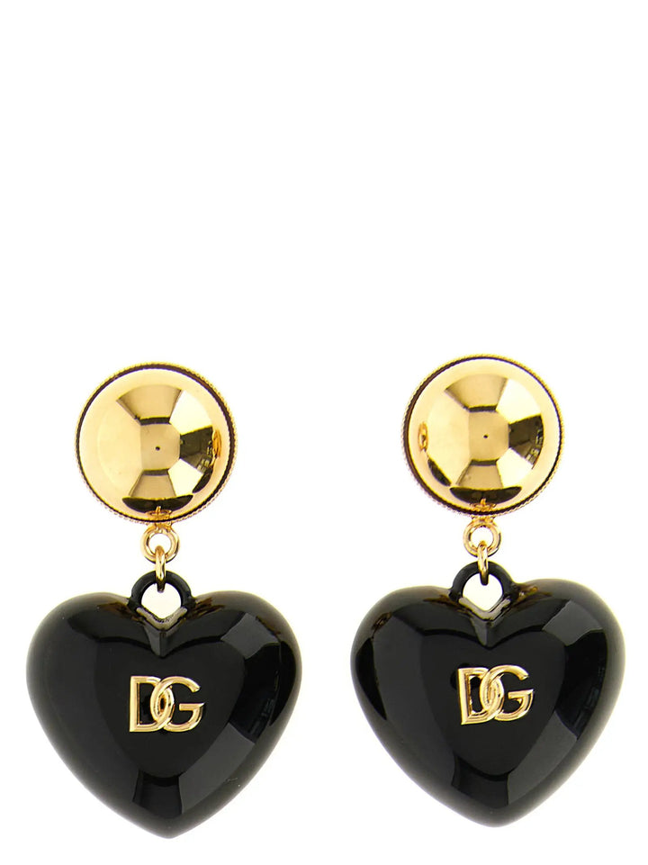 Dolce &amp; Gabbana Sample Sale | Dolce &amp; Gabbana Black Brass Earrings - | Designer outlet