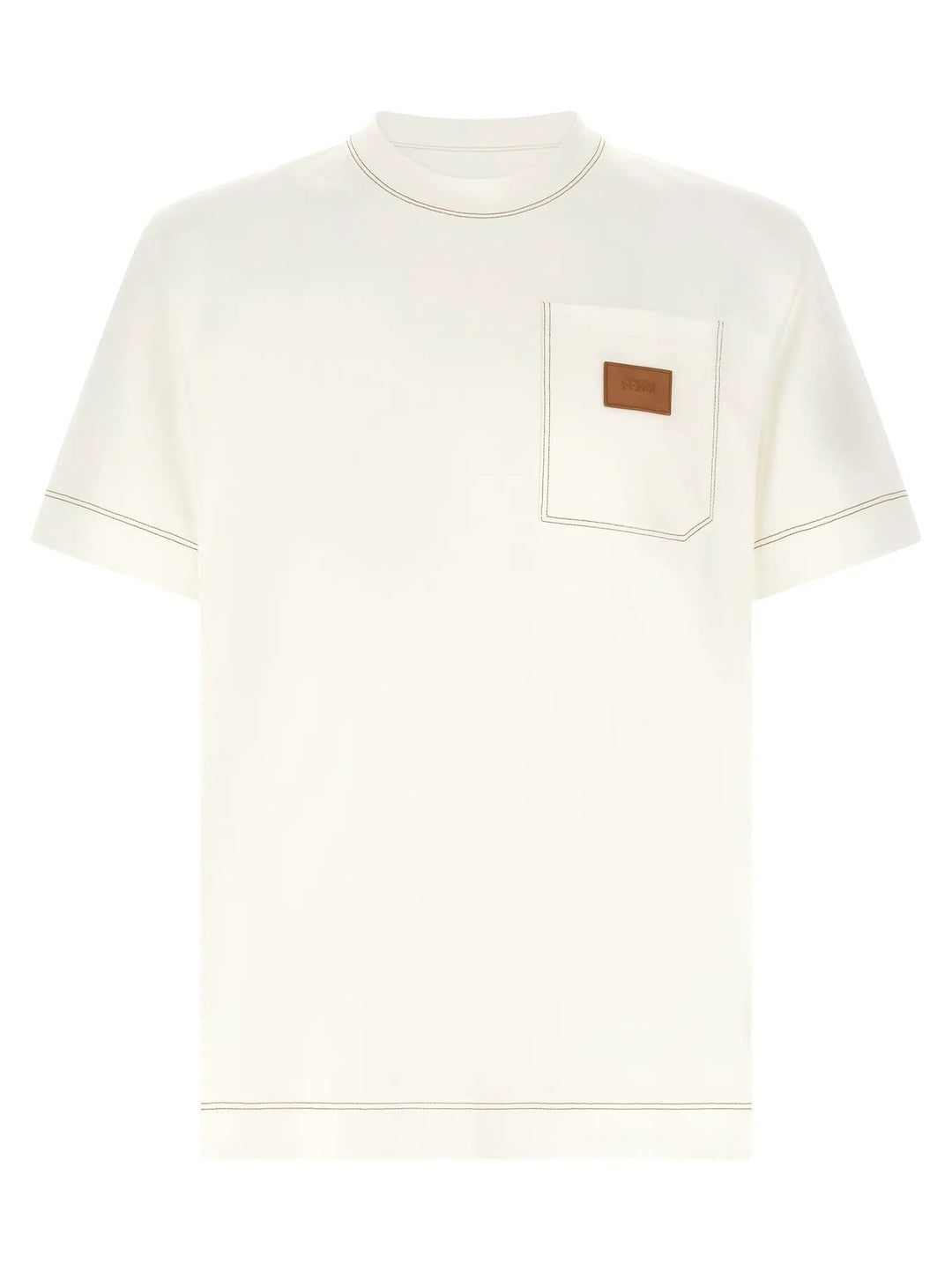 Fendi Sample Sale | Fendi White Cotton T-Shirt - | Designer outlet