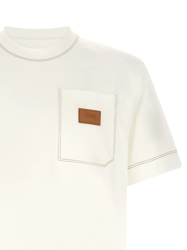 Fendi Sample Sale | Fendi White Cotton T-Shirt - | Designer outlet