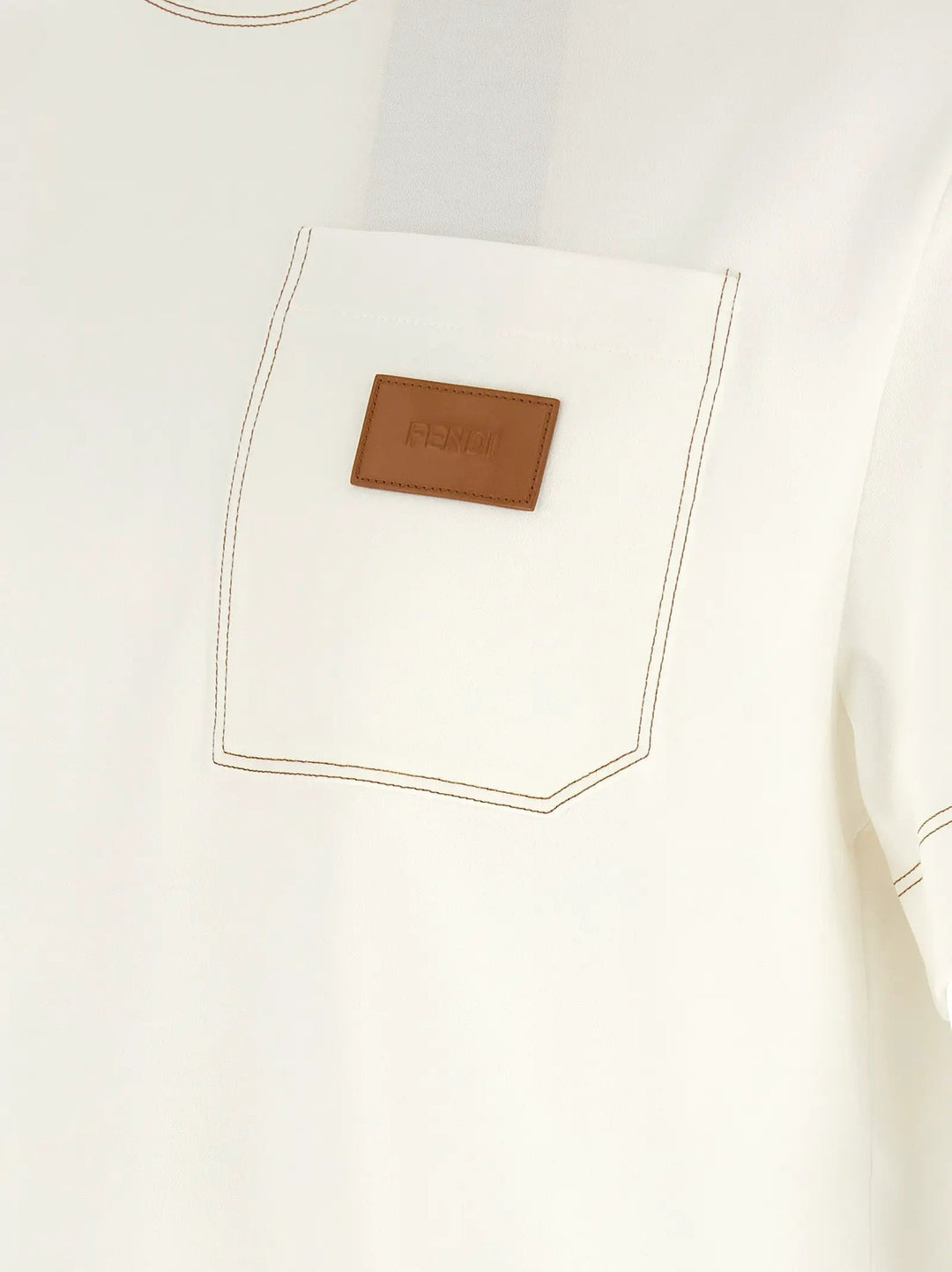 Fendi Sample Sale | Fendi White Cotton T-Shirt - | Designer outlet