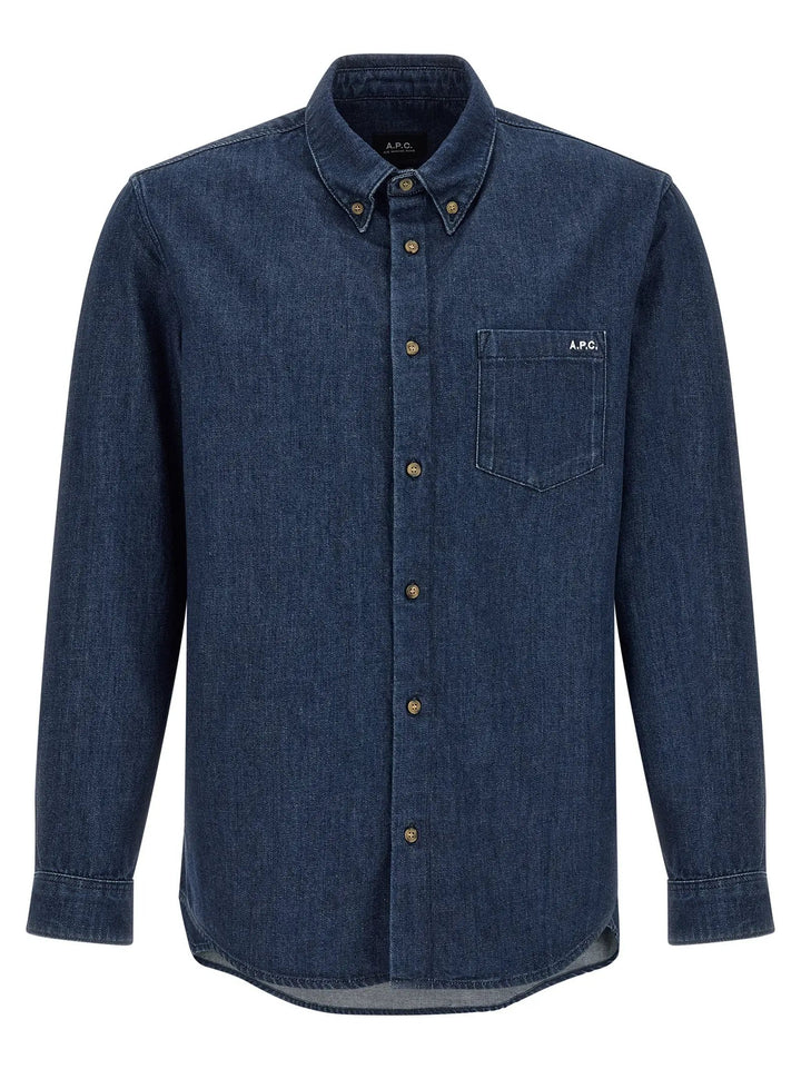 A.P.C. Sample Sale | A.P.C. Blue Cotton Blouse - | Designer outlet