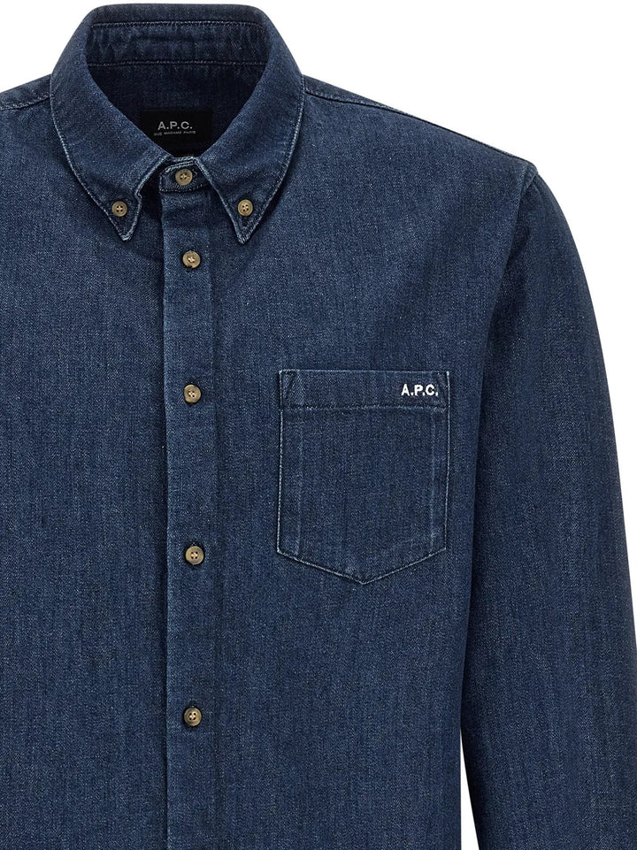 A.P.C. Sample Sale | A.P.C. Blue Cotton Blouse - | Designer outlet