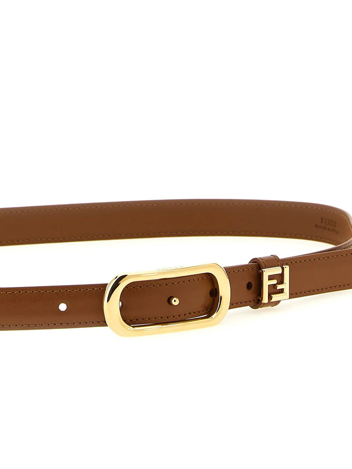 Fendi Sample Sale | Fendi Brown Calfskin Regular Belt - | Designer outlet