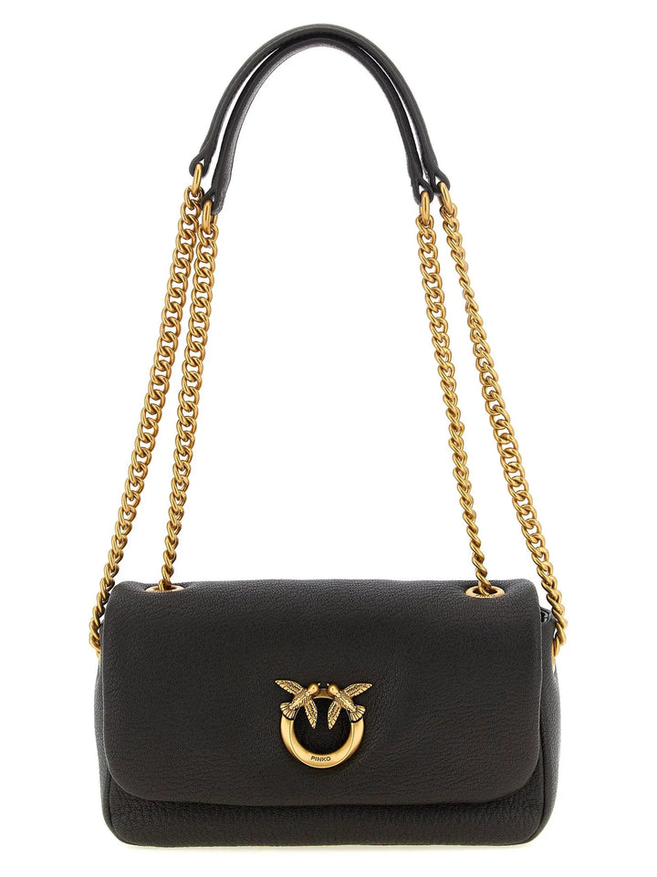 PINKO Brown Lamb Leather Crossbody Bag