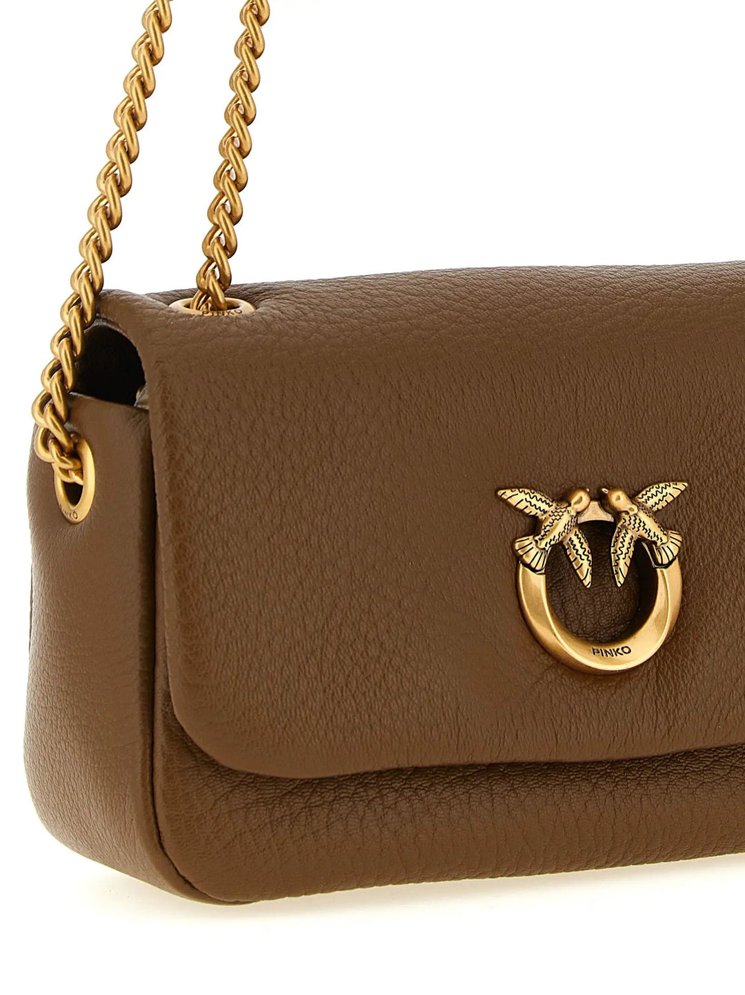 PINKO Sample Sale | PINKO Brown Lamb Leather Shoulder Bag - | Designer outlet