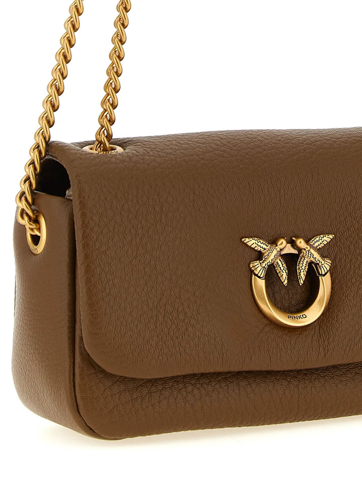 PINKO Sample Sale | PINKO Brown Lamb Leather Shoulder Bag - | Designer outlet