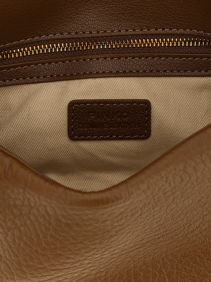 PINKO Sample Sale | PINKO Brown Lamb Leather Shoulder Bag - | Designer outlet